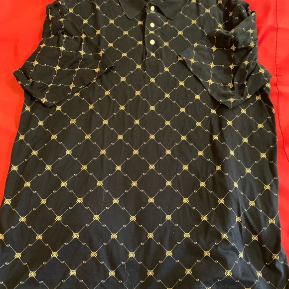 Brooks Brothers Country Club Men’s Polo Shirt Short Sleeve Navy w Gold Large - Picture 5 of 9